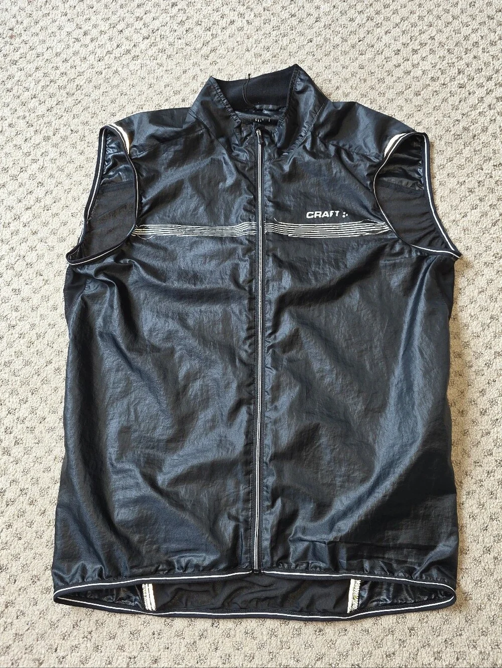 Craft Black And Reflective Cycling Vest